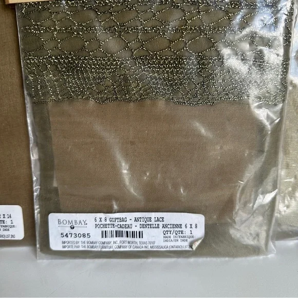 Beautiful Gift Bags Sheer Lace Beaded set of 3 - Picture 9 of 14